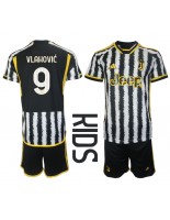 Juventus Dusan Vlahovic #9 Domácí dres pro děti 2023-24 Krátký Rukáv (+ trenýrky)